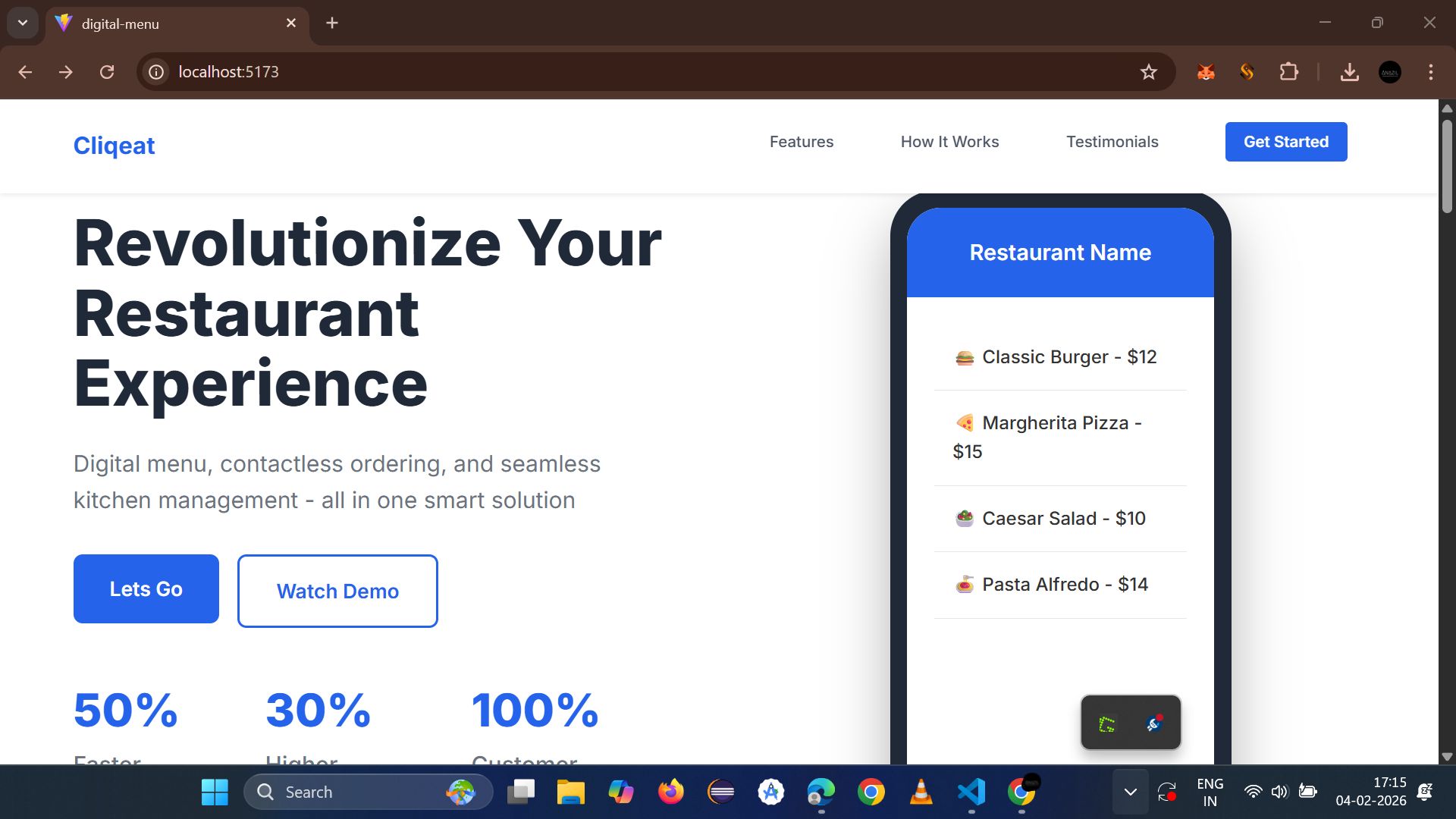Cliqeat screenshot