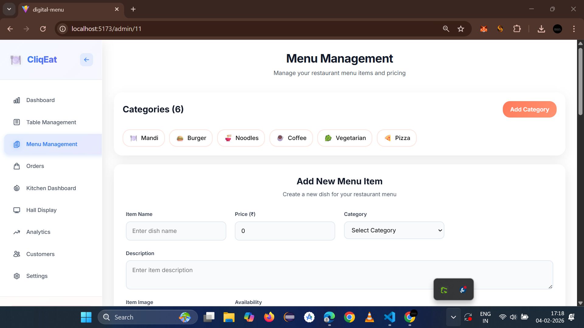 Cliqeat screenshot
