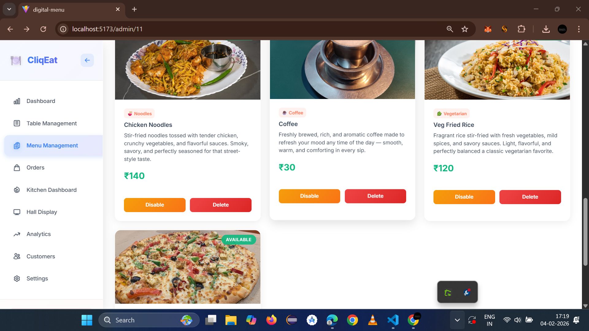 Cliqeat screenshot