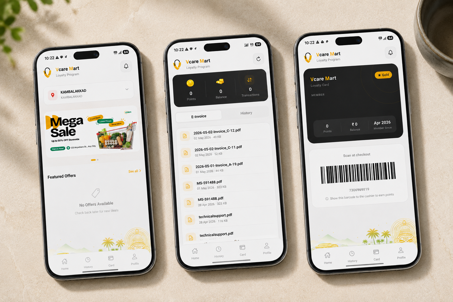 VSAVER loyalty program app for VcareMart